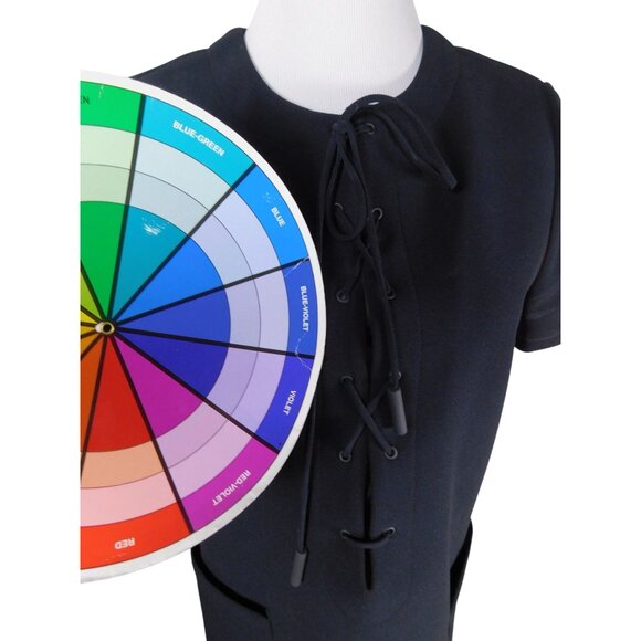 Kendall + Kylie Black Short-Sleeve Lace-Up Front Dress With Pockets M - Picture 5 of 9